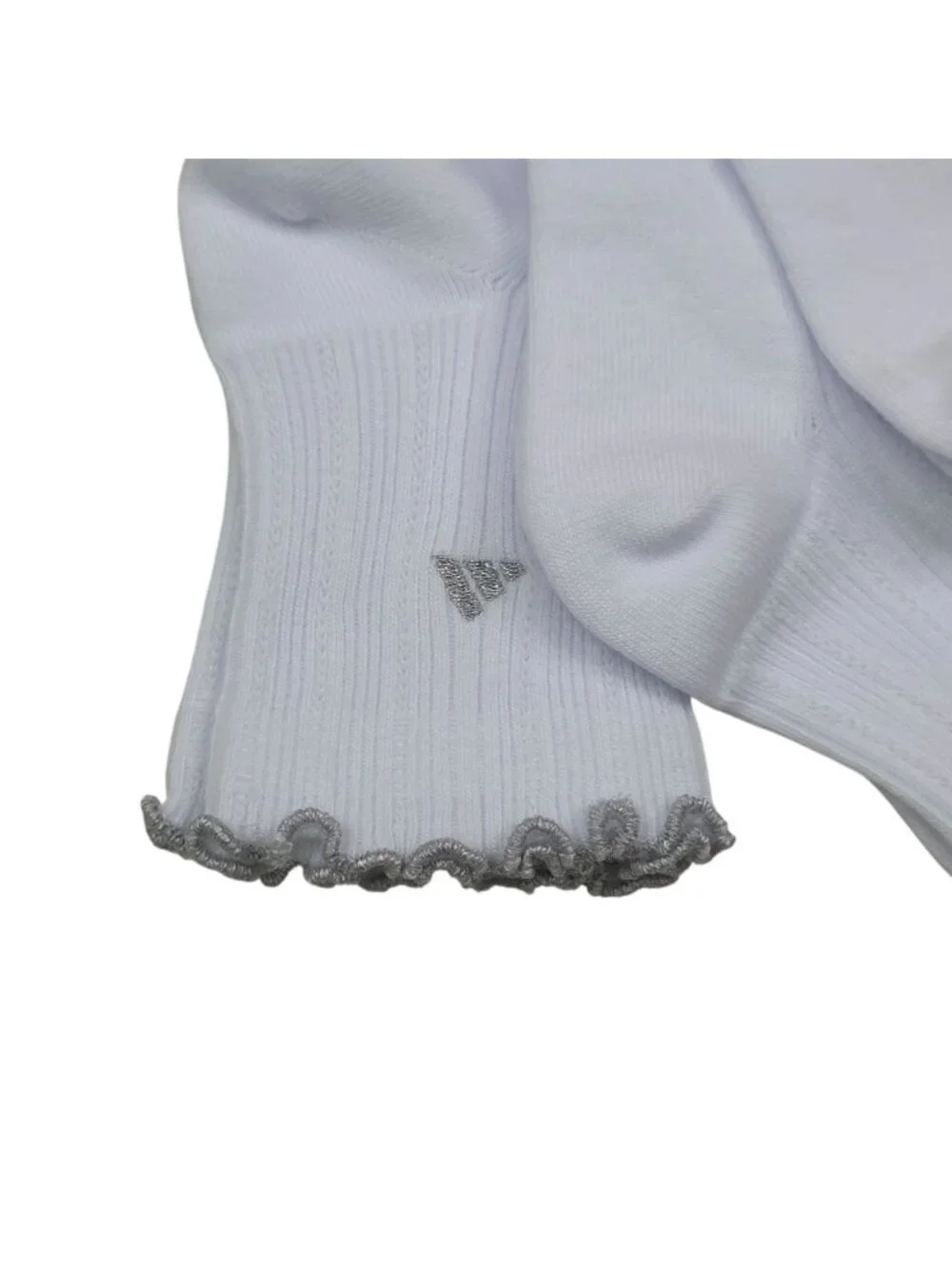 Adidas Womens 3-Pack ClimaCool Superlite Quarter Socks With Ruffle Trim White